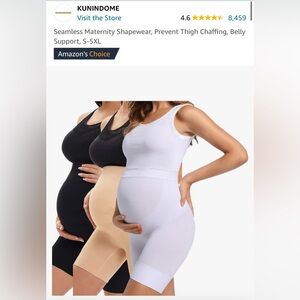 Excellent condition: 3 pair maternity shorts shapewear & 2 belly bands